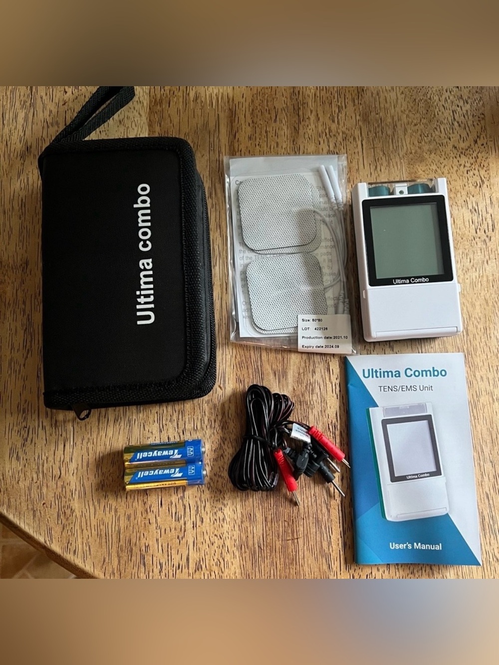 White TENS/EMS Unit with Carry Case